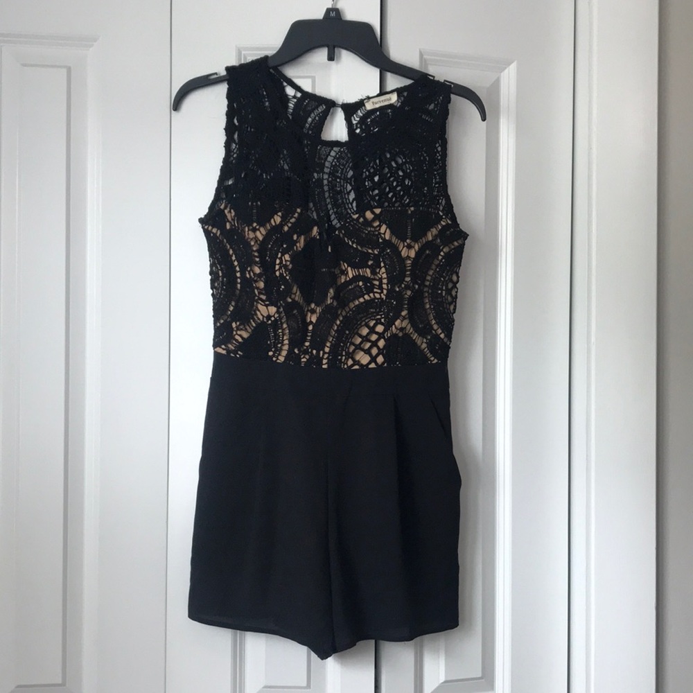 Black Lace Romper